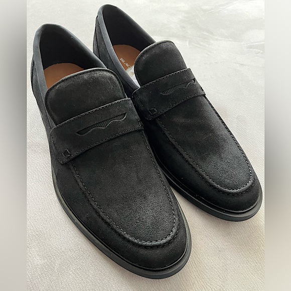 Black Brown 1826 Men’s Black Dress Loafers - Picture 1 of 4